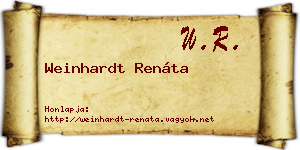 Weinhardt Renáta névjegykártya